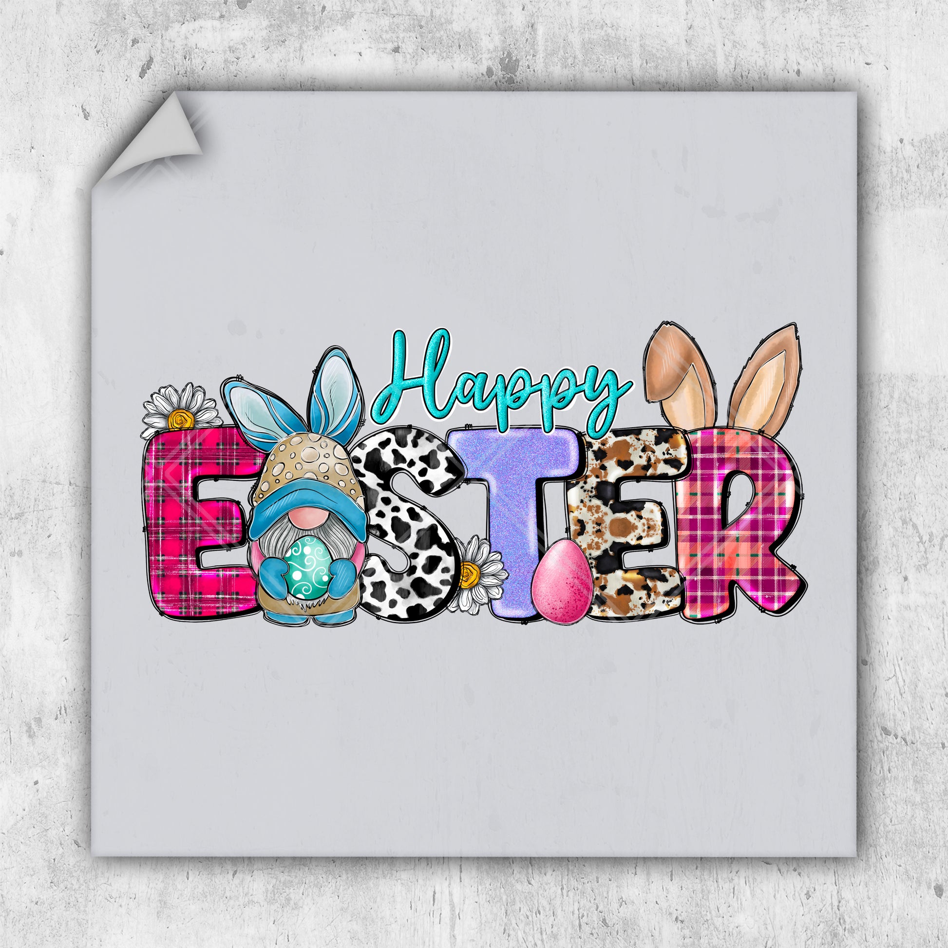 a happy easter card with the words happy easter