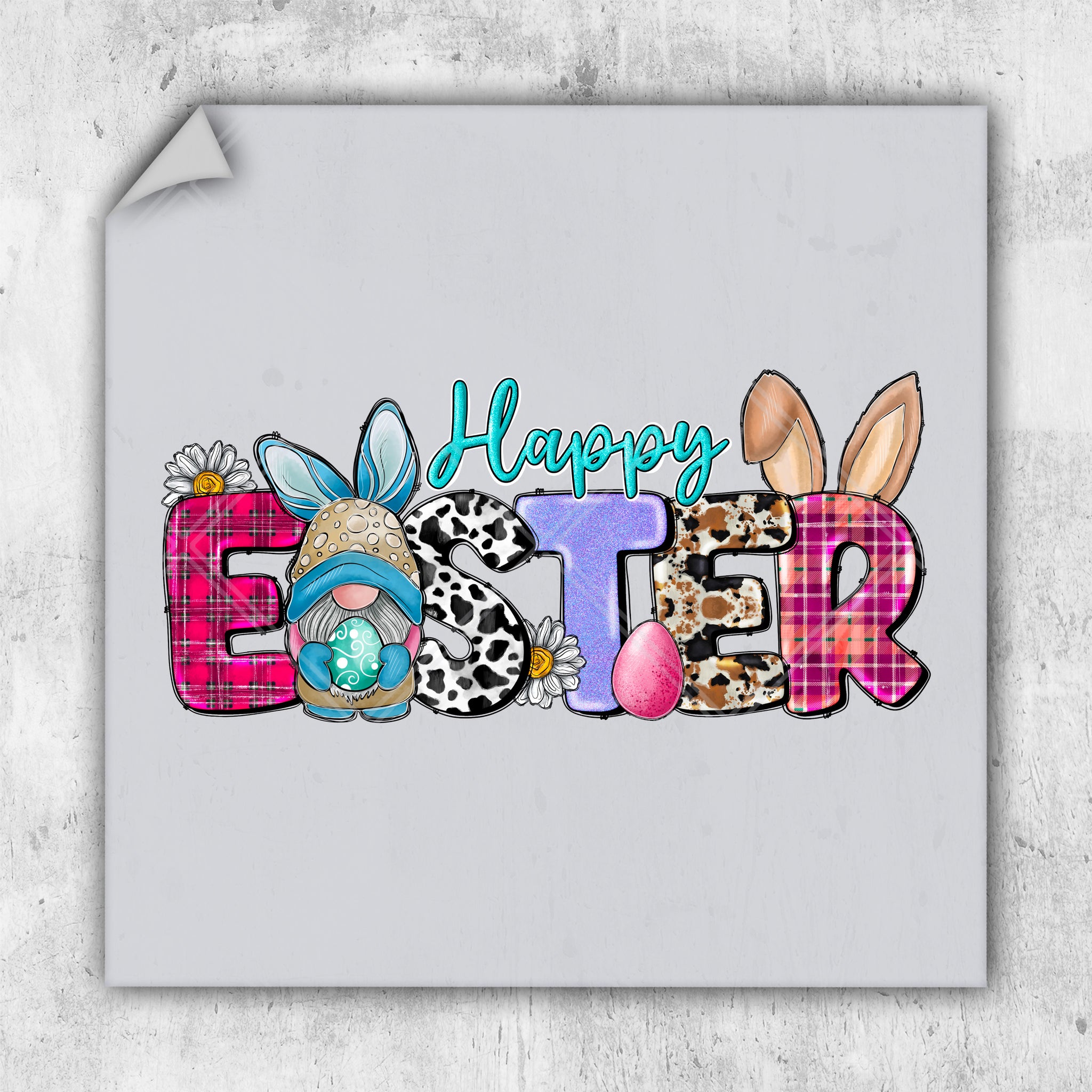 a happy easter card with the words happy easter
