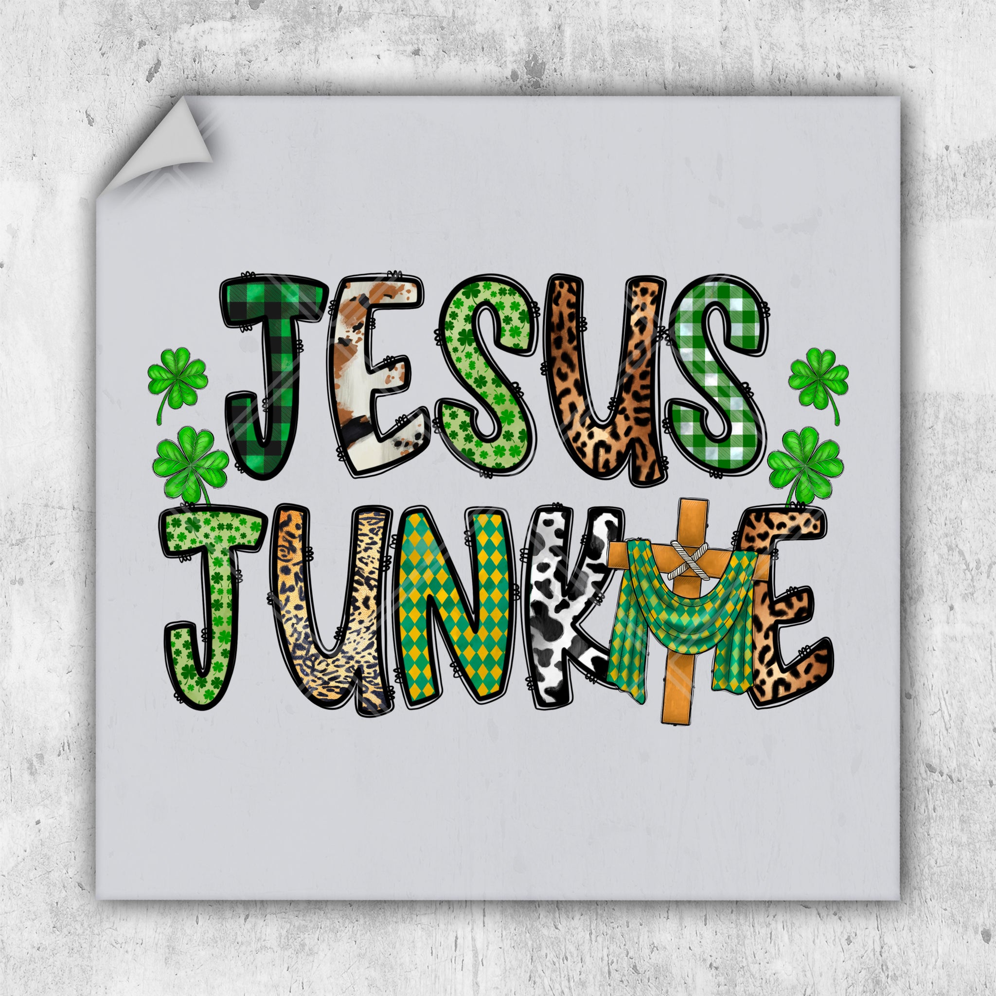 a st patrick's day postcard with the words jesus june