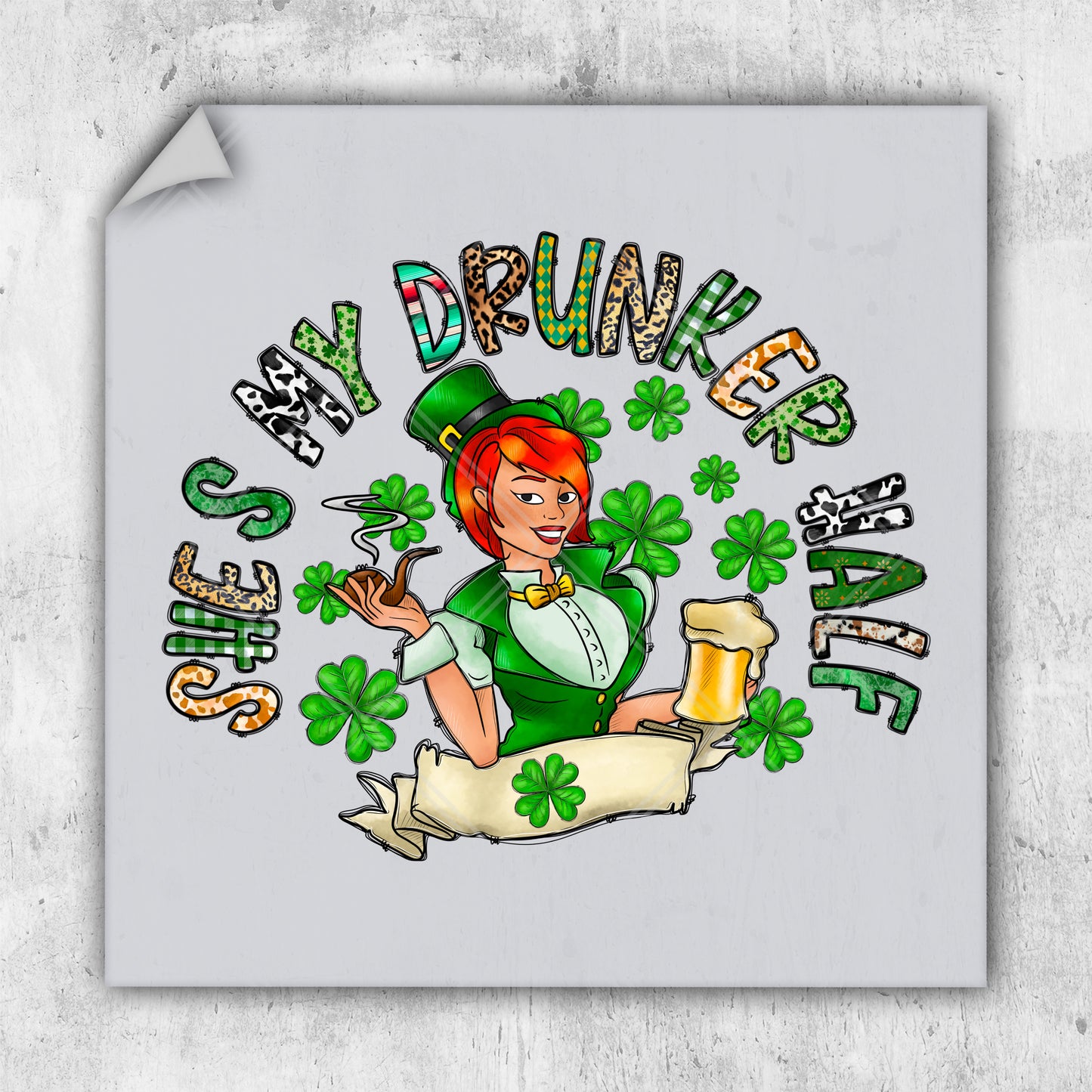 a st patrick's day girl holding a mug of beer