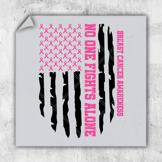 a pink and black american flag sticker on a white background