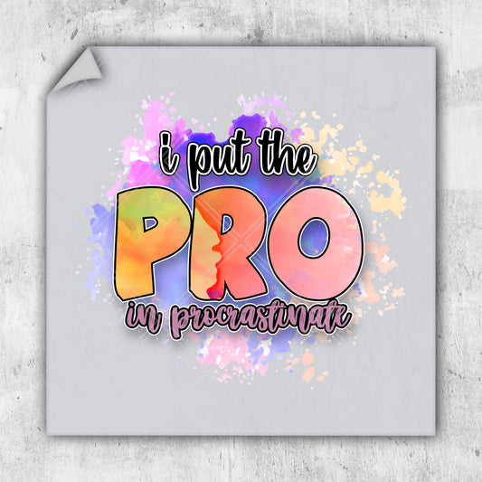 i put the pro in professional sticker