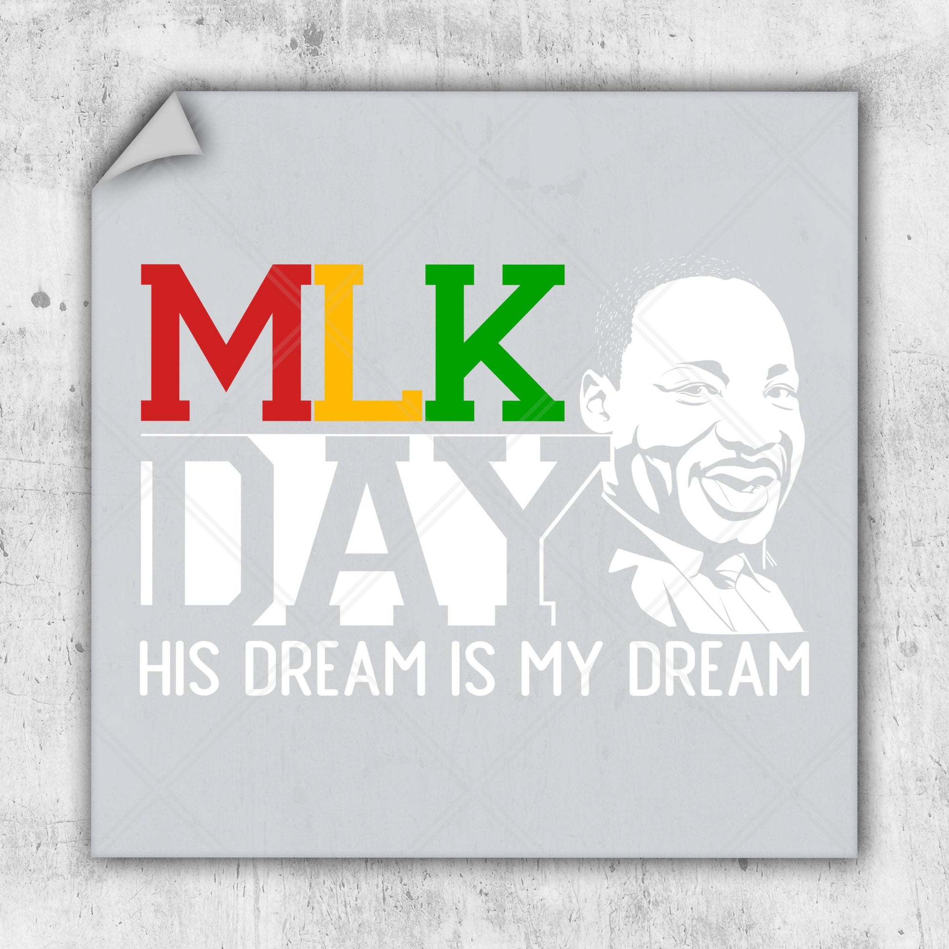 a sticker with the words milk day and a picture of martin martin martin martin