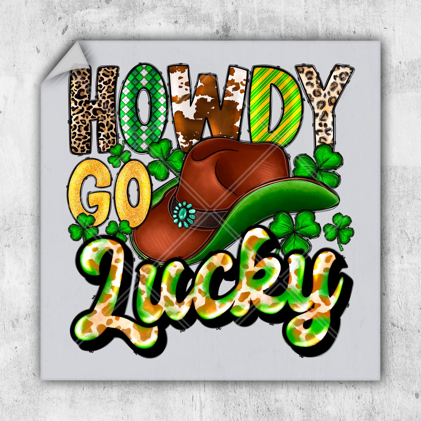 a st patrick's day sign with a hat and a tie
