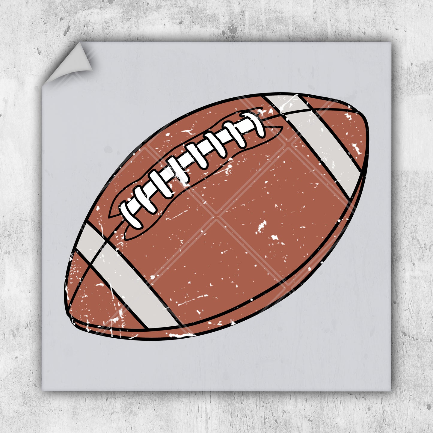 a drawing of a football on a piece of paper