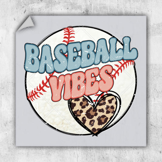 a picture of a baseball with the words baseball vibes