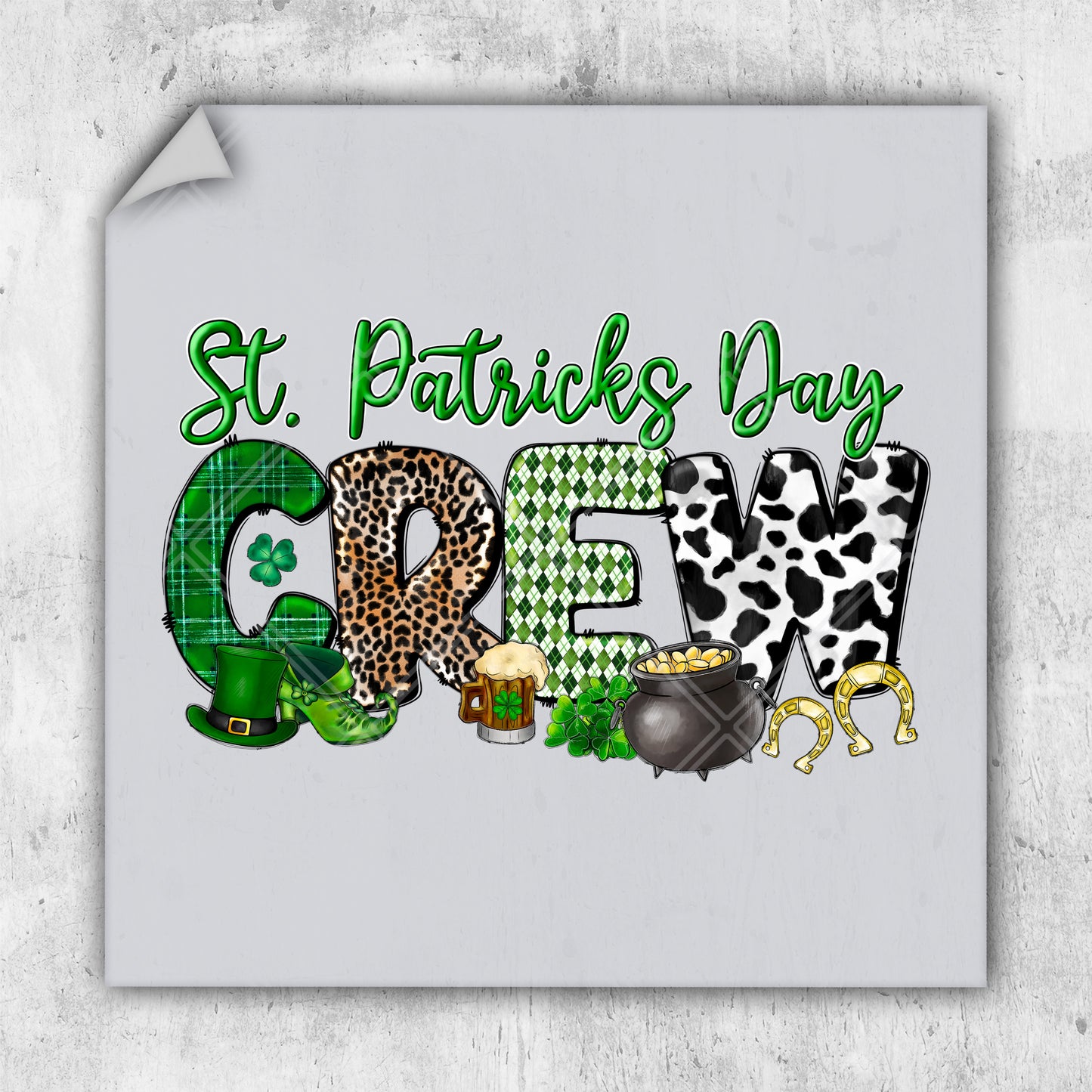 a st patrick's day sign with a beer