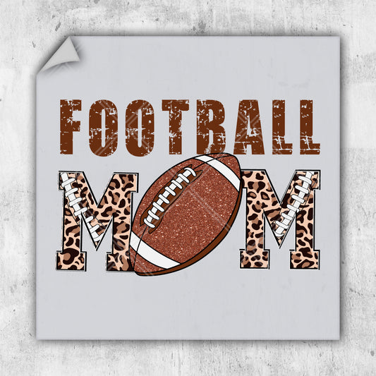 a football mom with leopard print on it