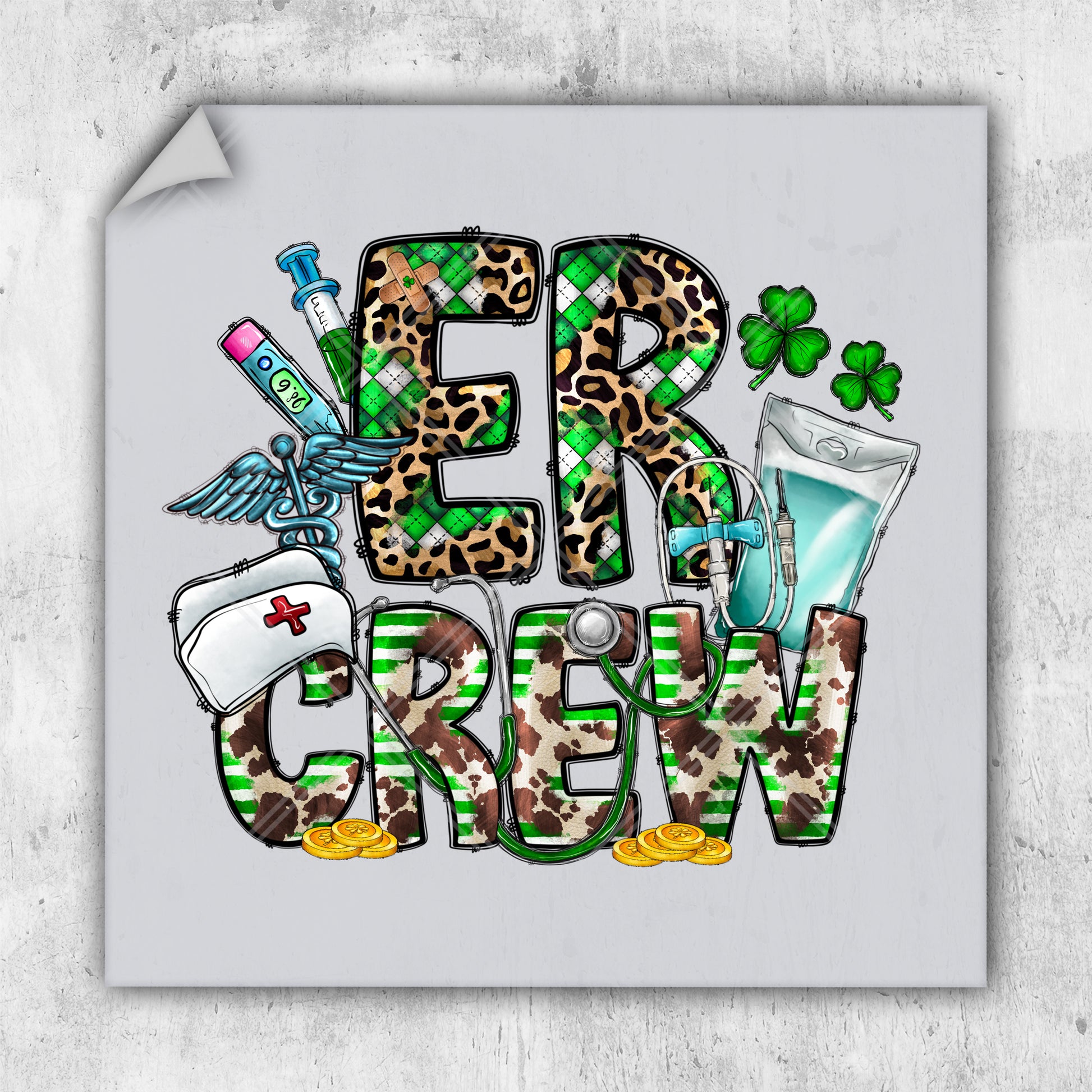 a st patrick's day t - shirt with the words er crew