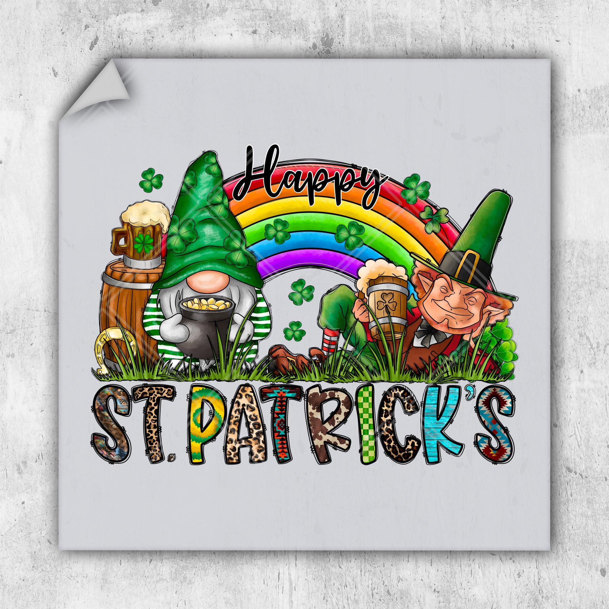 a st patrick's day card with a lepreite, lepreite