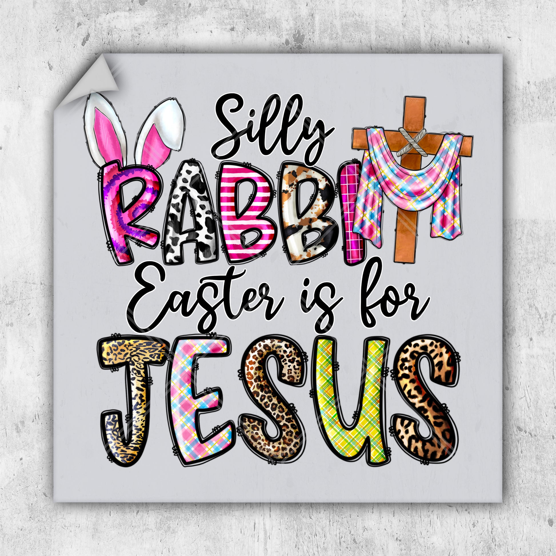 a sign that says silly rabbit easter is for jesus