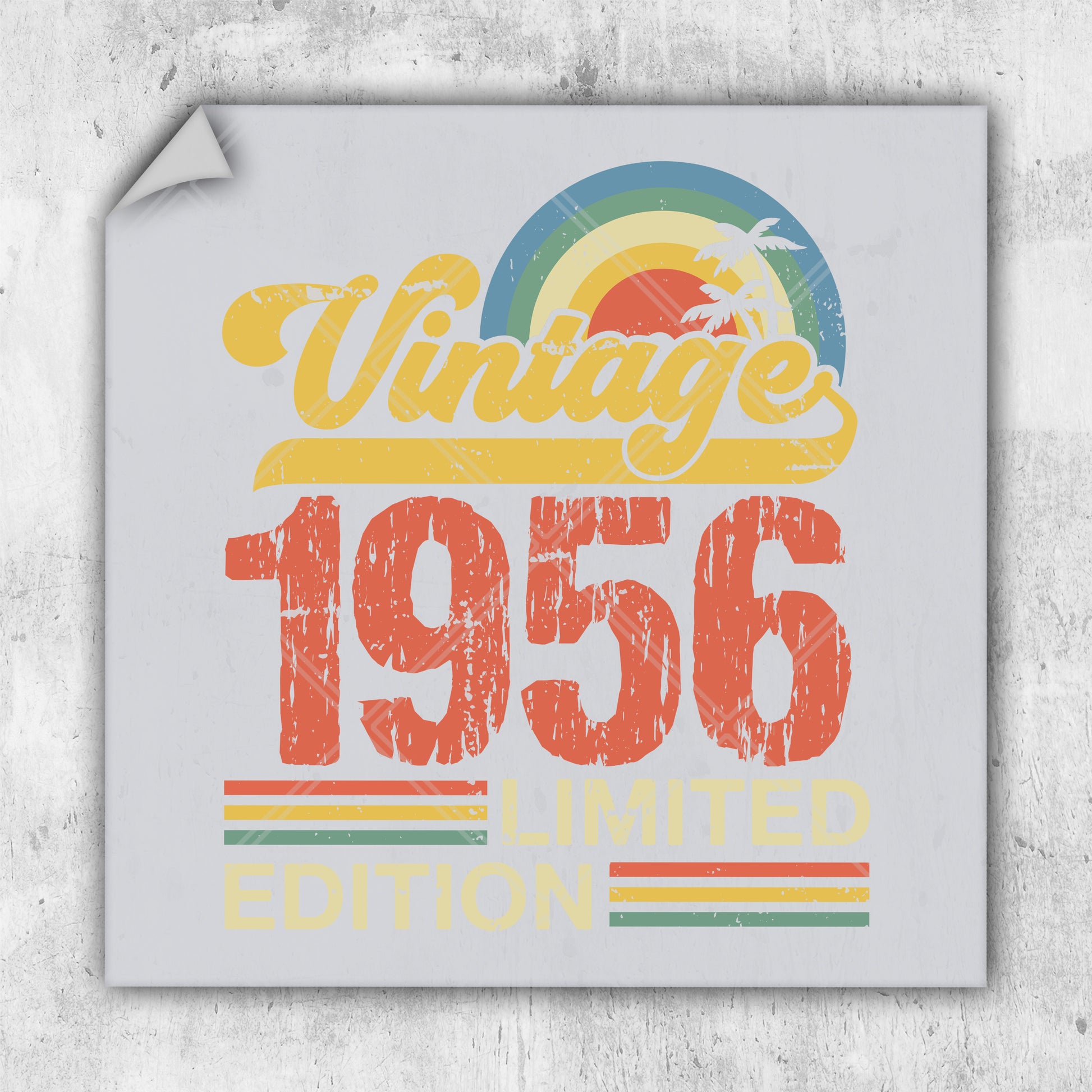 a picture of a sign that says vintage 1956 limited