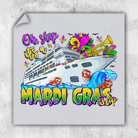 a picture of a cruise ship with mardi gras on it