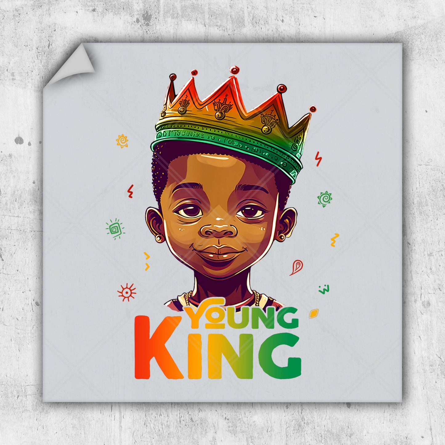 a young king with a crown on his head