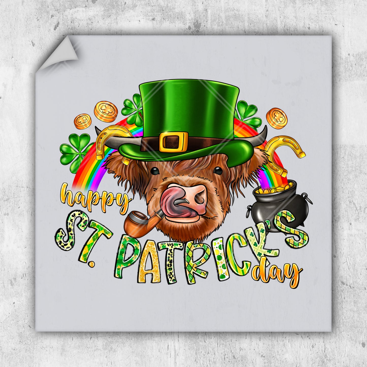 a happy st patrick's day greeting card with a bear wearing a green hat