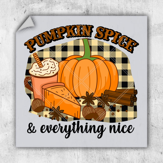 a pumpkin spice and everything nice sticker