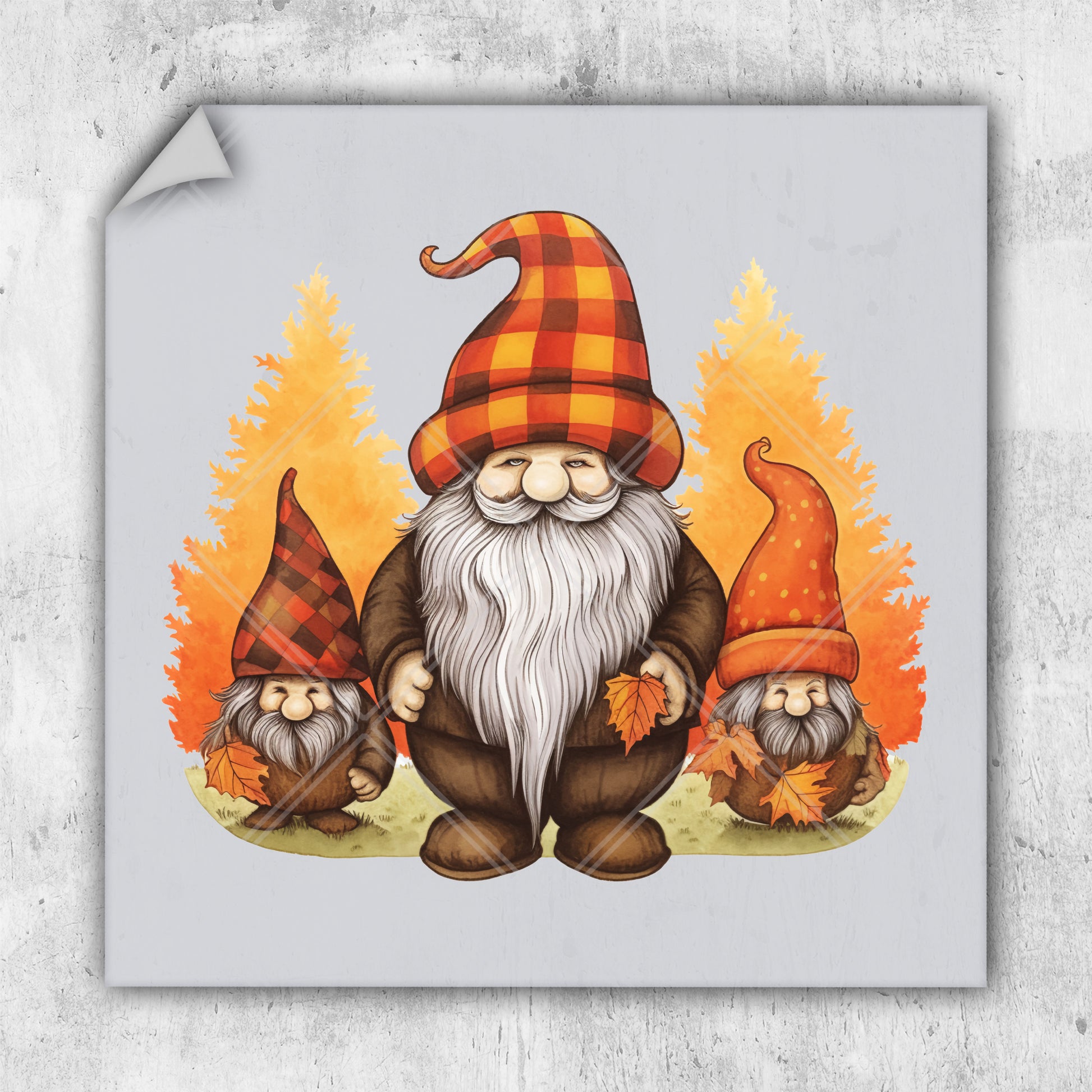 a picture of a gnome with three gnomes