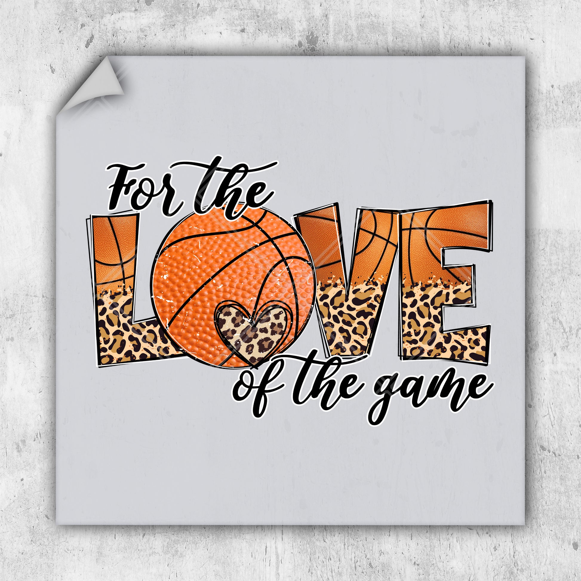 a picture of a basketball with the words for the love of the game