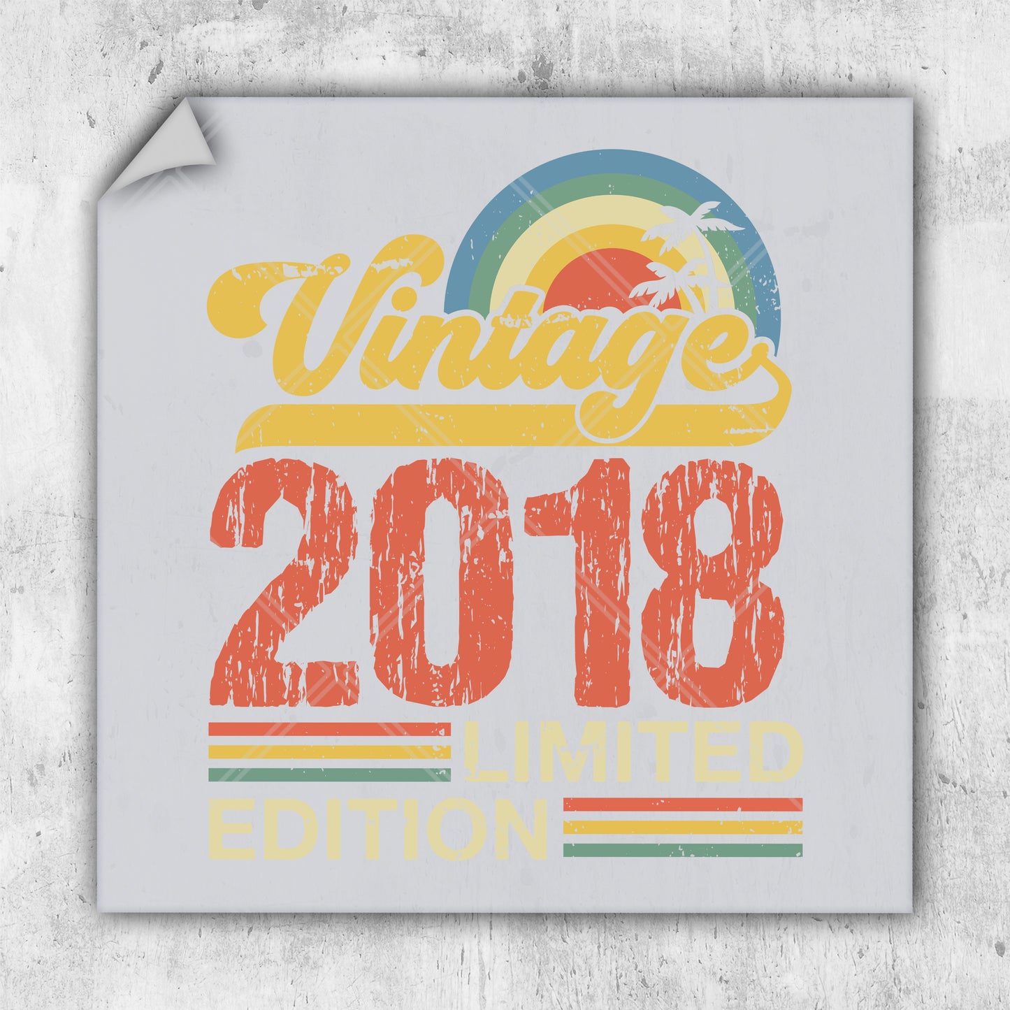 a sign that says vintage 2018 limited on it