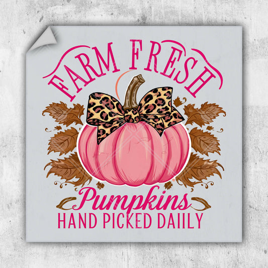 a sign that says farm fresh pumpkins hand picked daily