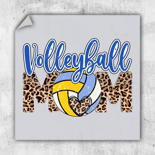 a volleyball mom with a leopard print on it