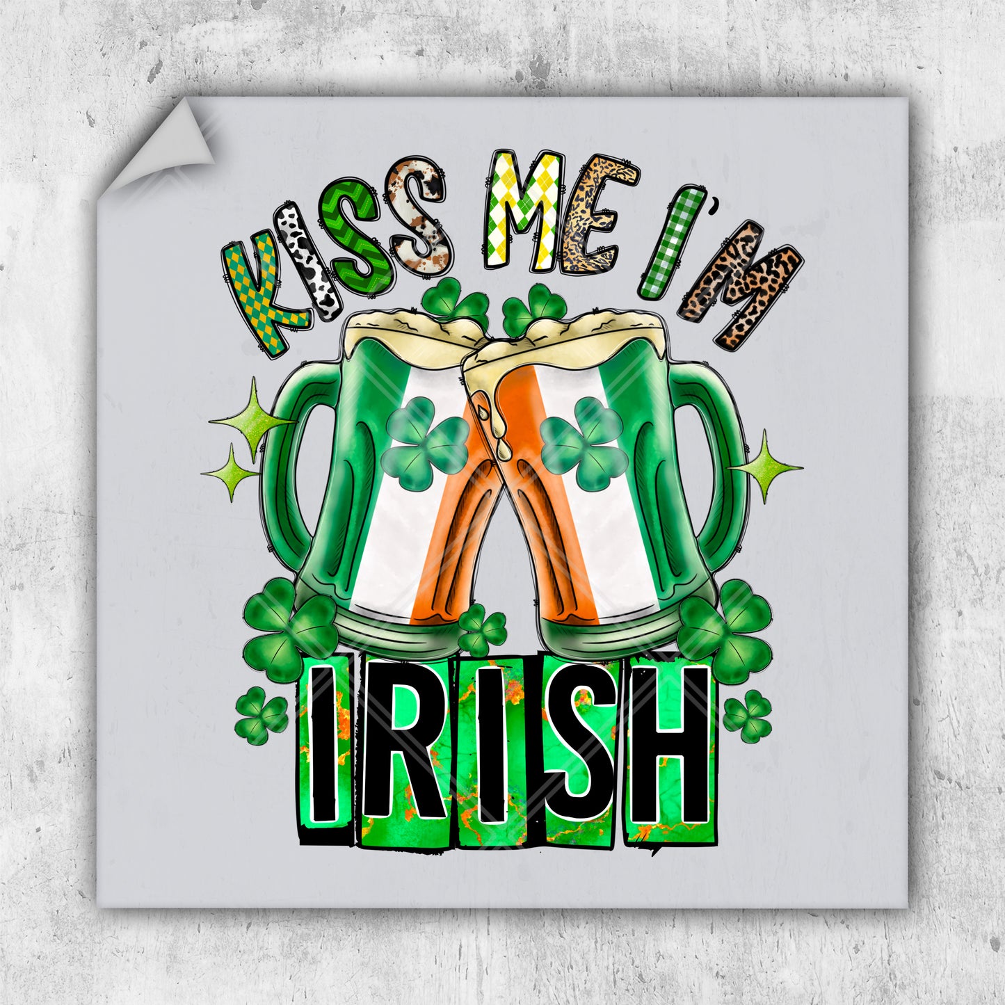 a st patrick's day sign with two mugs of beer