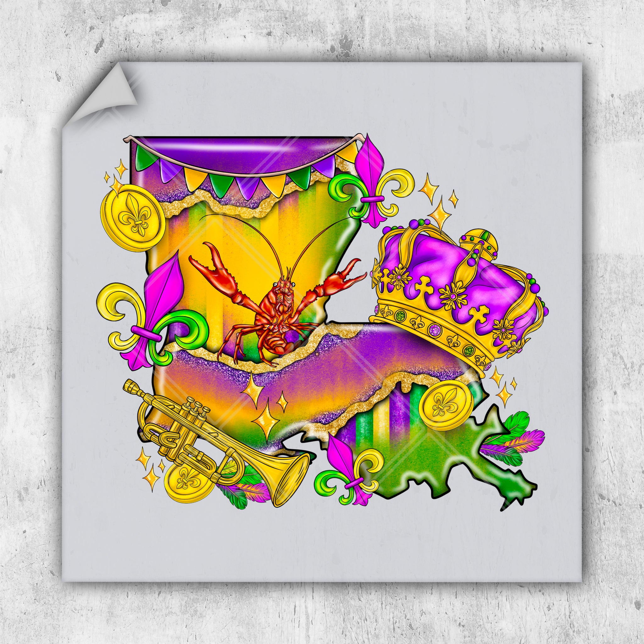 a drawing of a clock with a crown on top of it