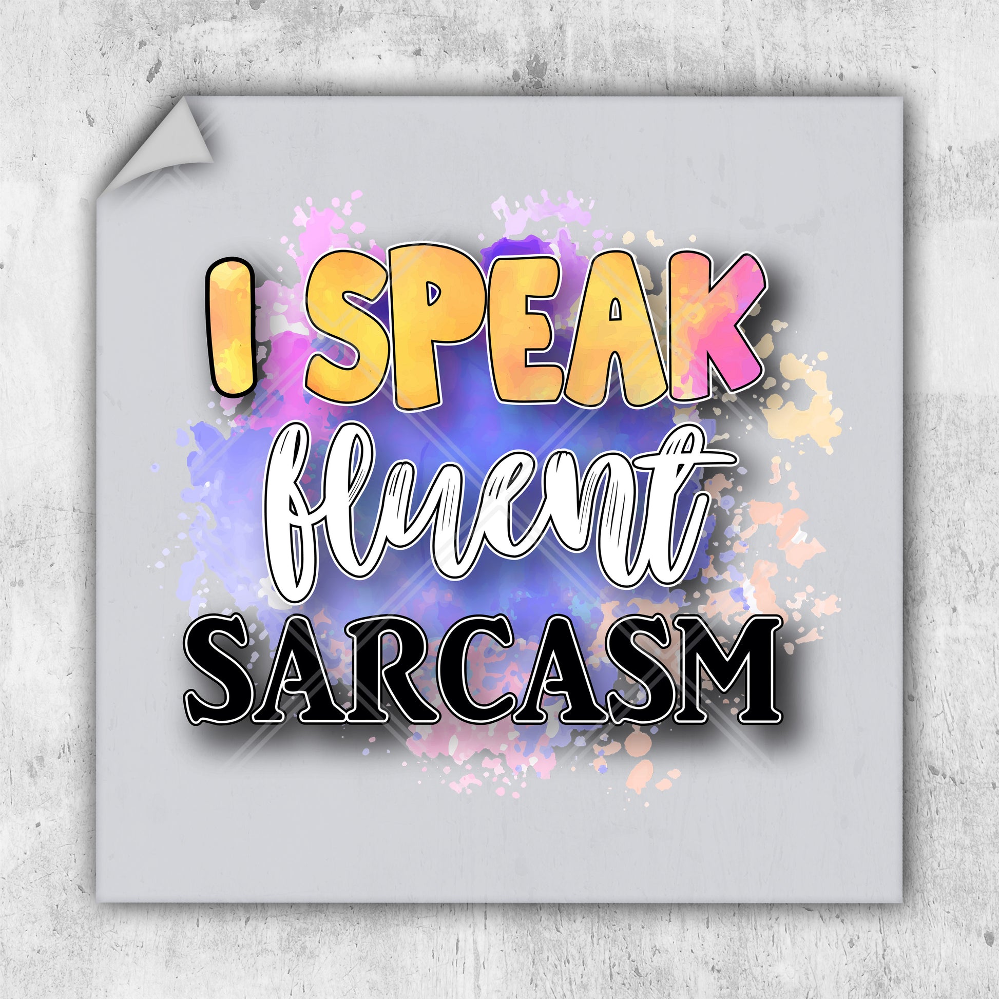 a picture of a sign that says i speak french sarcasm