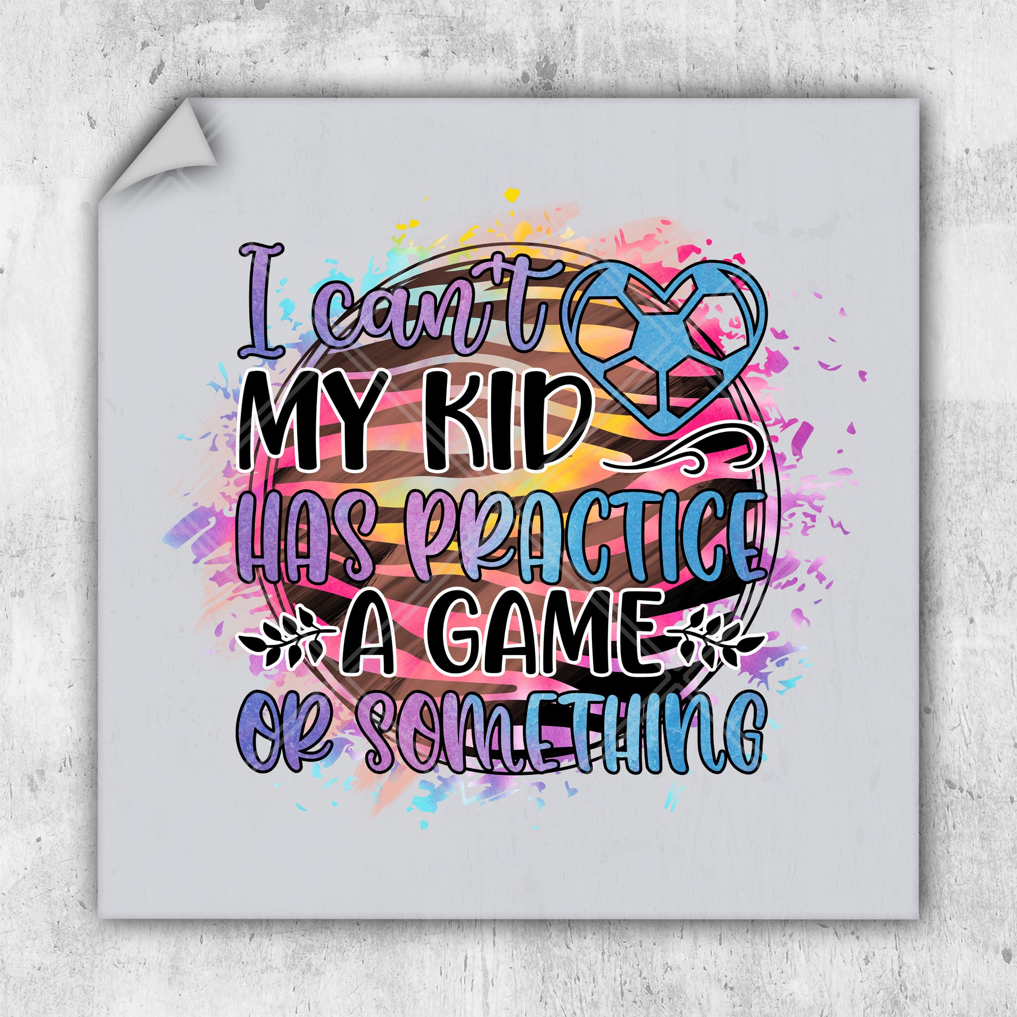 i cannot't stop my kid because he has a game on something