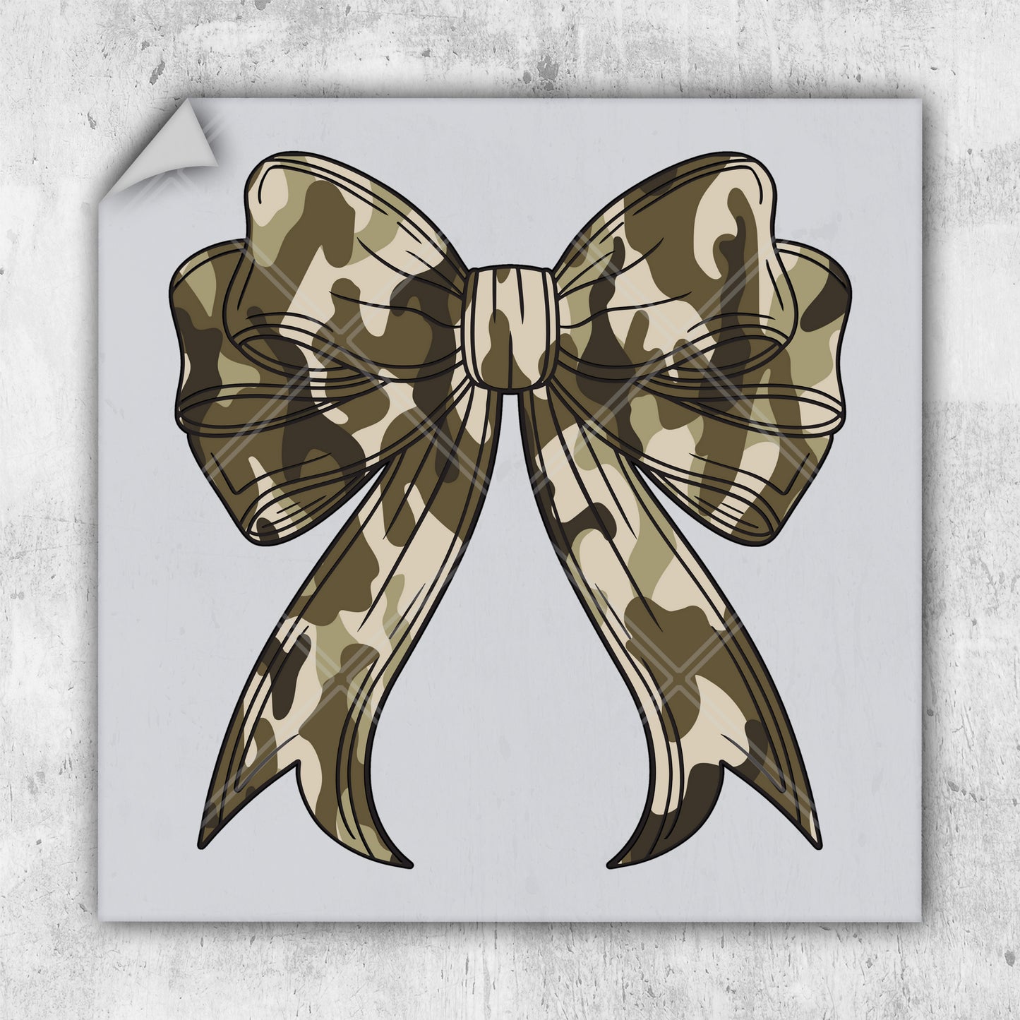 Coquette Camo Bow - DTF Transfer - Ready To Press - Hunting DTF Transfers