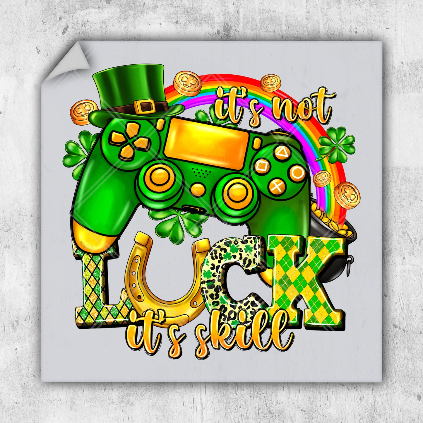 a st patrick's day poster with a green elephant