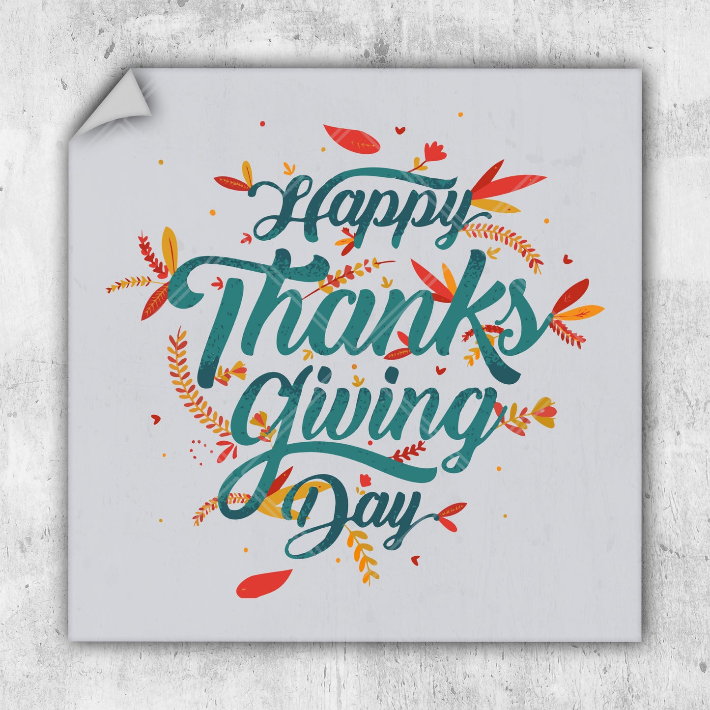 a card with the words happy thanks giving day