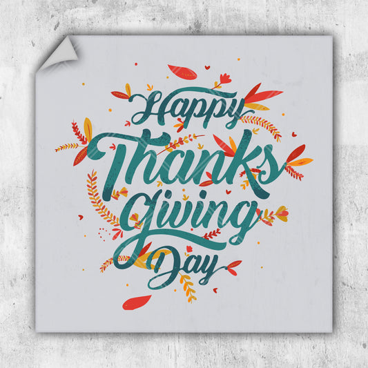 a card with the words happy thanks giving day