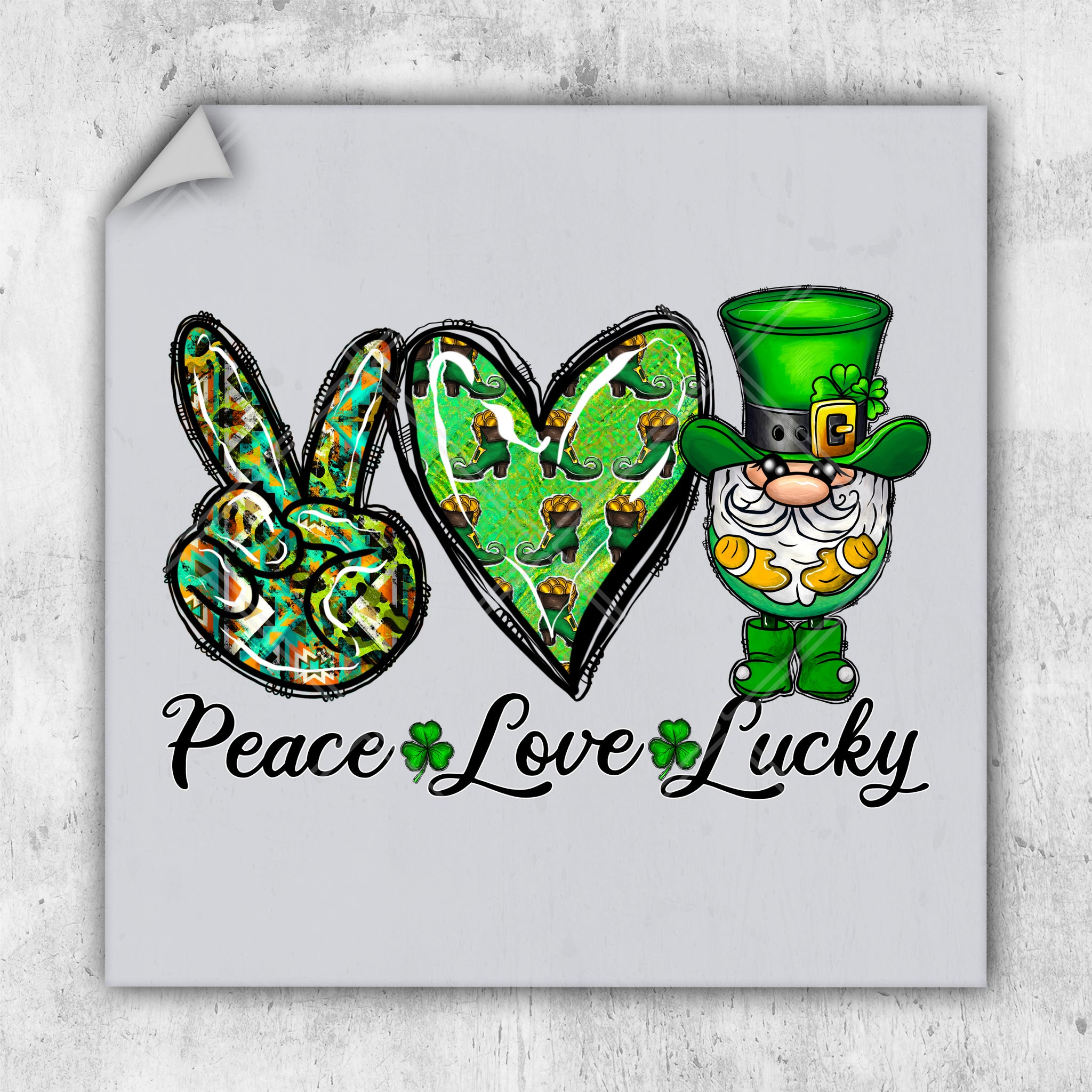 a st patrick's day peace love lucky sign