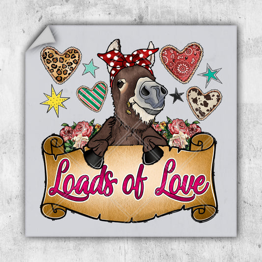 a sticker with a koala bear holding a banner that says leads of love