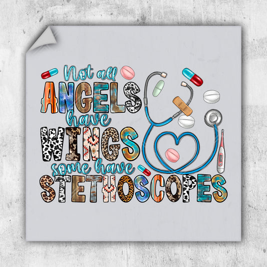 a stethoscope with the words what an angel have wings and a ste