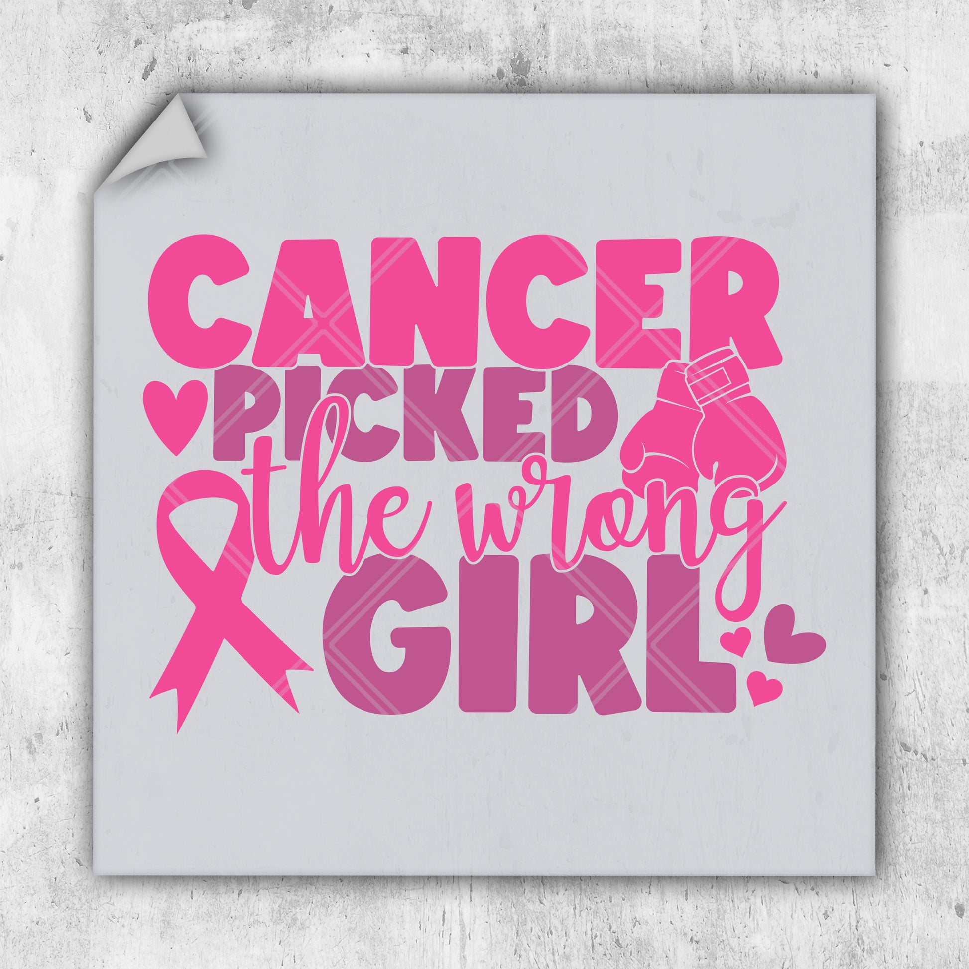 a picture of a breast cancer sticker