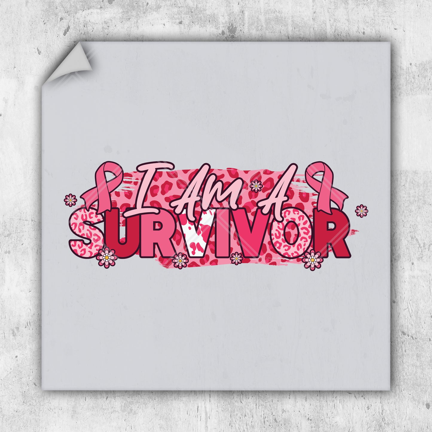 a sticker with the words survivor on it