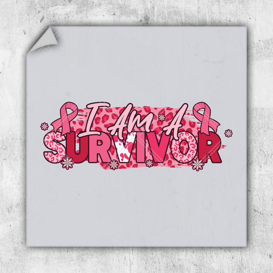 a sticker with the words survivor on it