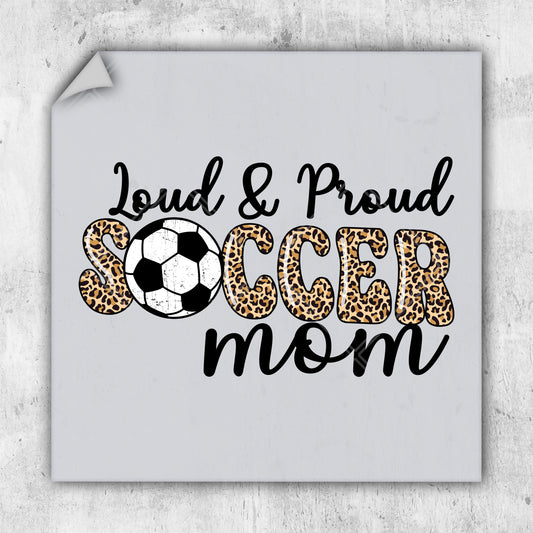 a soccer mom shirt with a soccer ball and leopard print