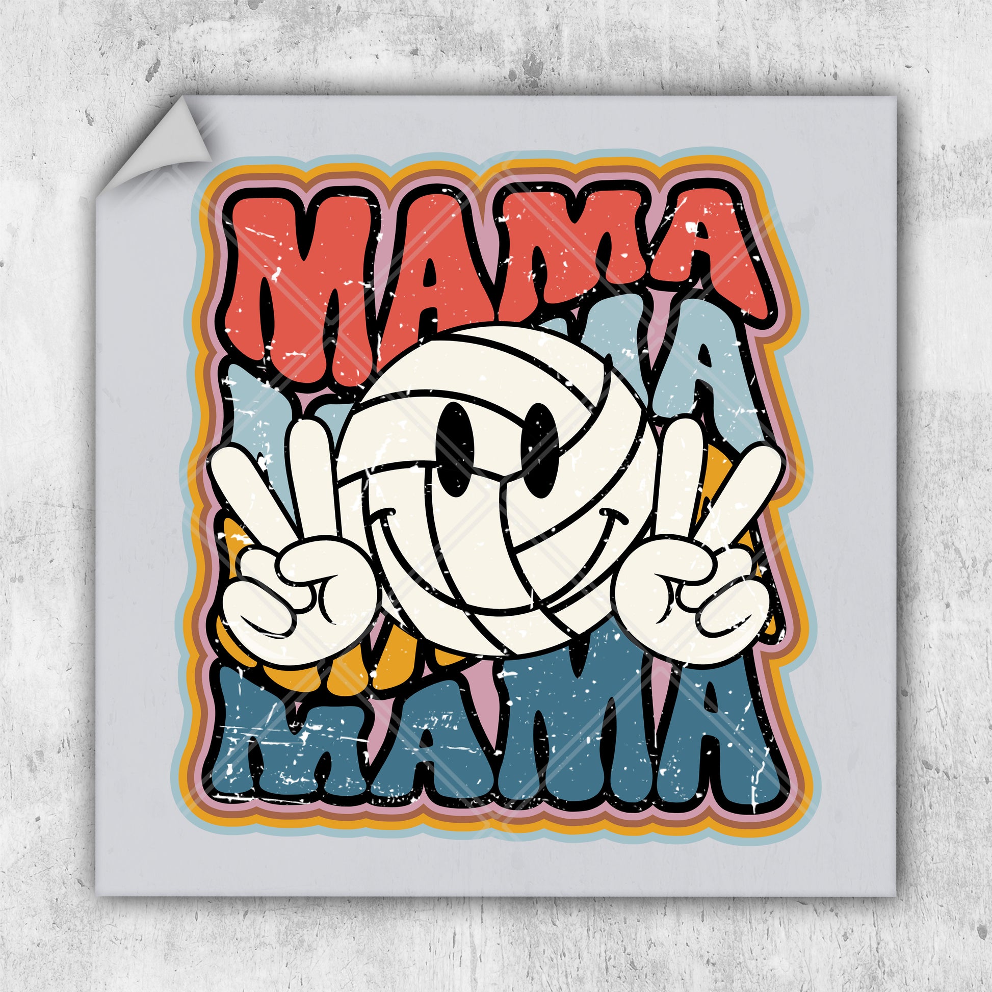 a sticker with the words mama on it