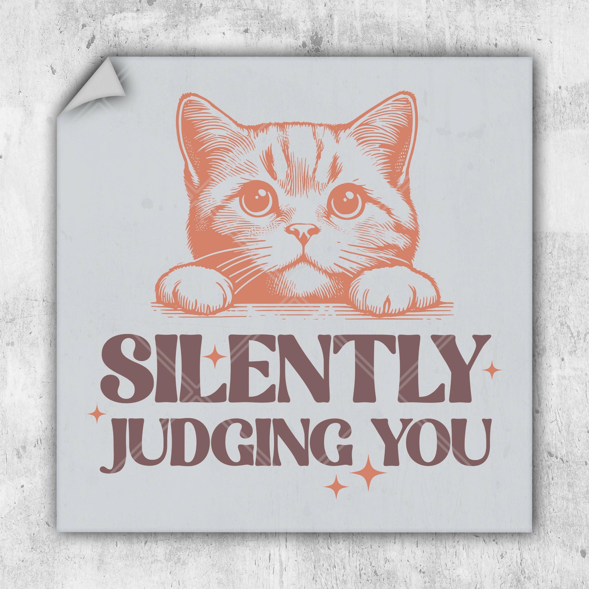 a sticker that says silently judging you