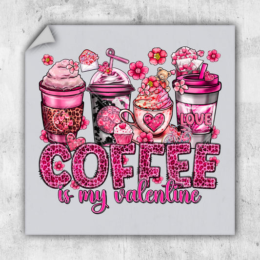 a picture of coffee and valentine's treats