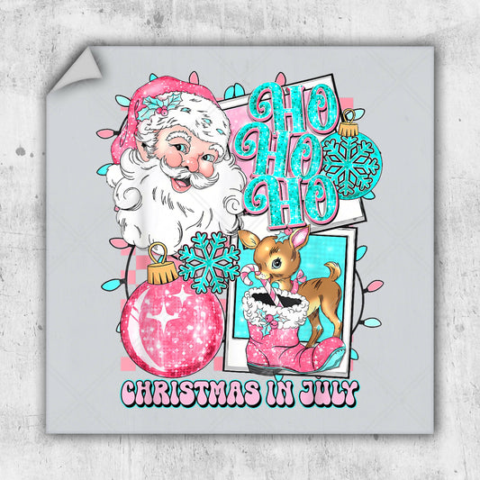 a christmas card with a picture of santa claus and a dog