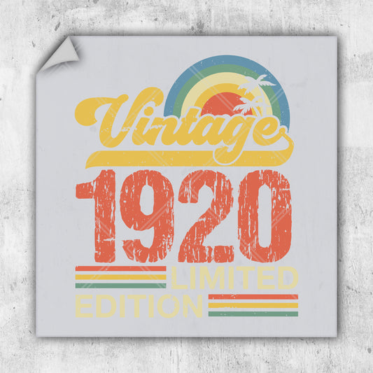 a picture of a sign that says vintage 1920 limited