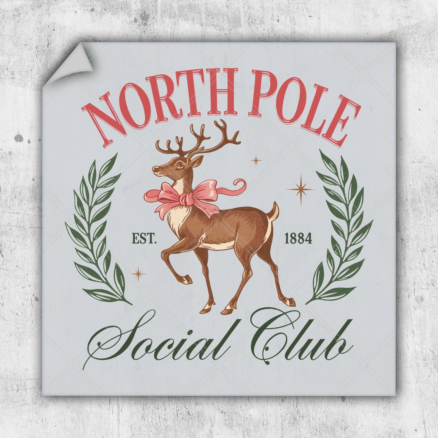 North Pole Social Club - DTF Transfer - Ready To Press - Christmas DTF Transfers.