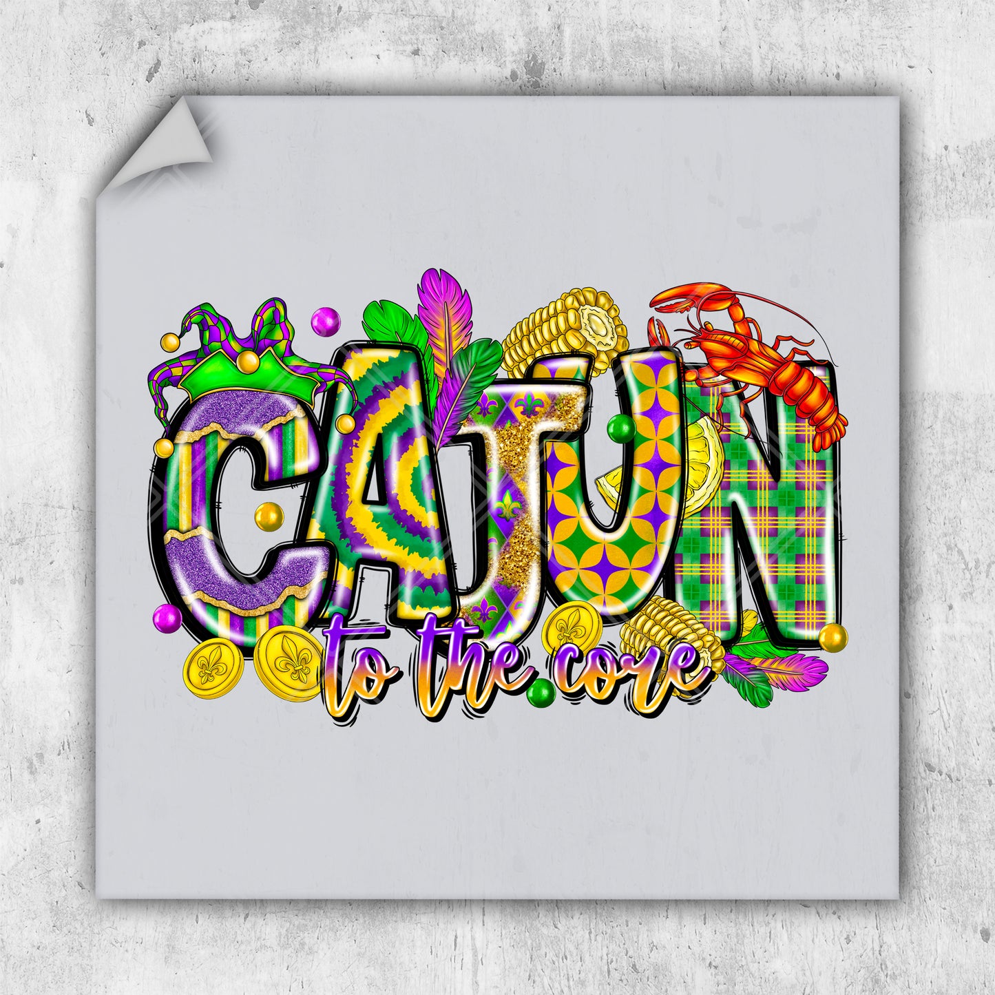 a picture of the word cajun on a white background