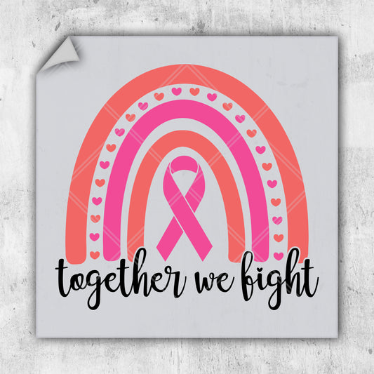 a sticker that says together we fight