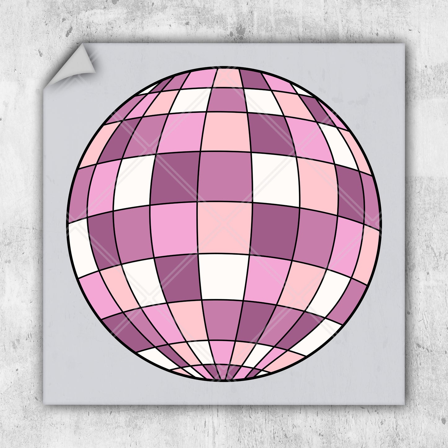 a picture of a pink and white checkered ball