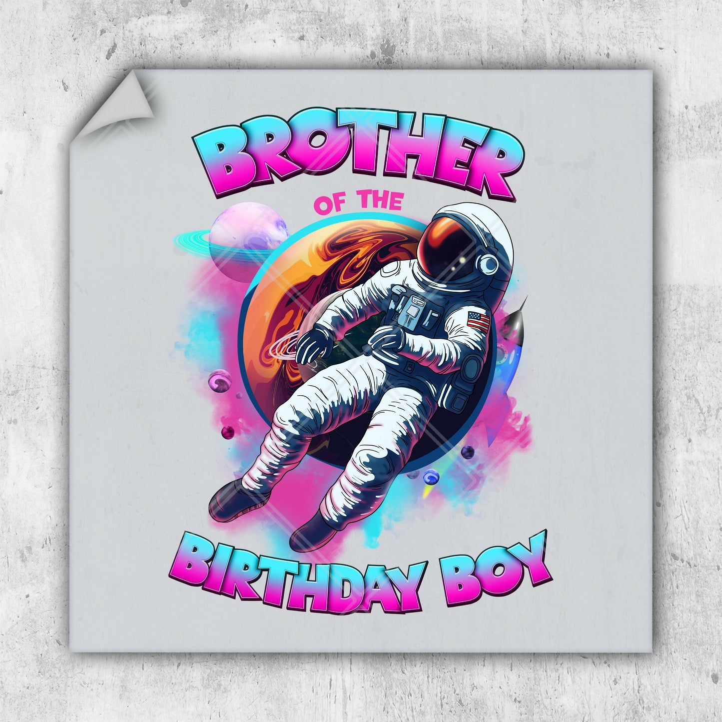 a picture of a spaceman in a space suit with the words brother of the